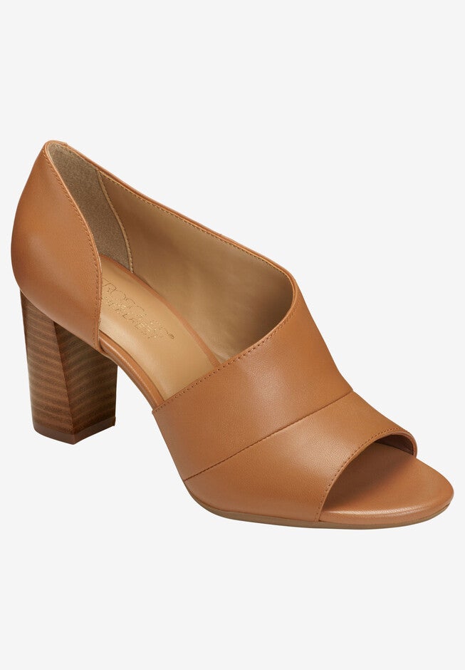Yellow Bird Pump , DARK TAN LEATHER, hi-res image number 0