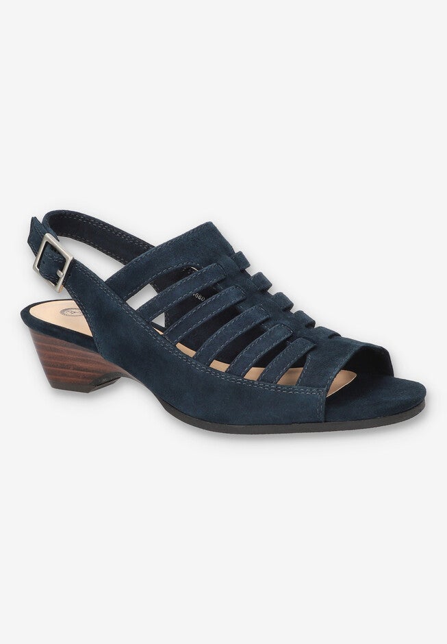 Yakira Wedge Sandal, NAVY SUEDE LEATHER, hi-res image number 0
