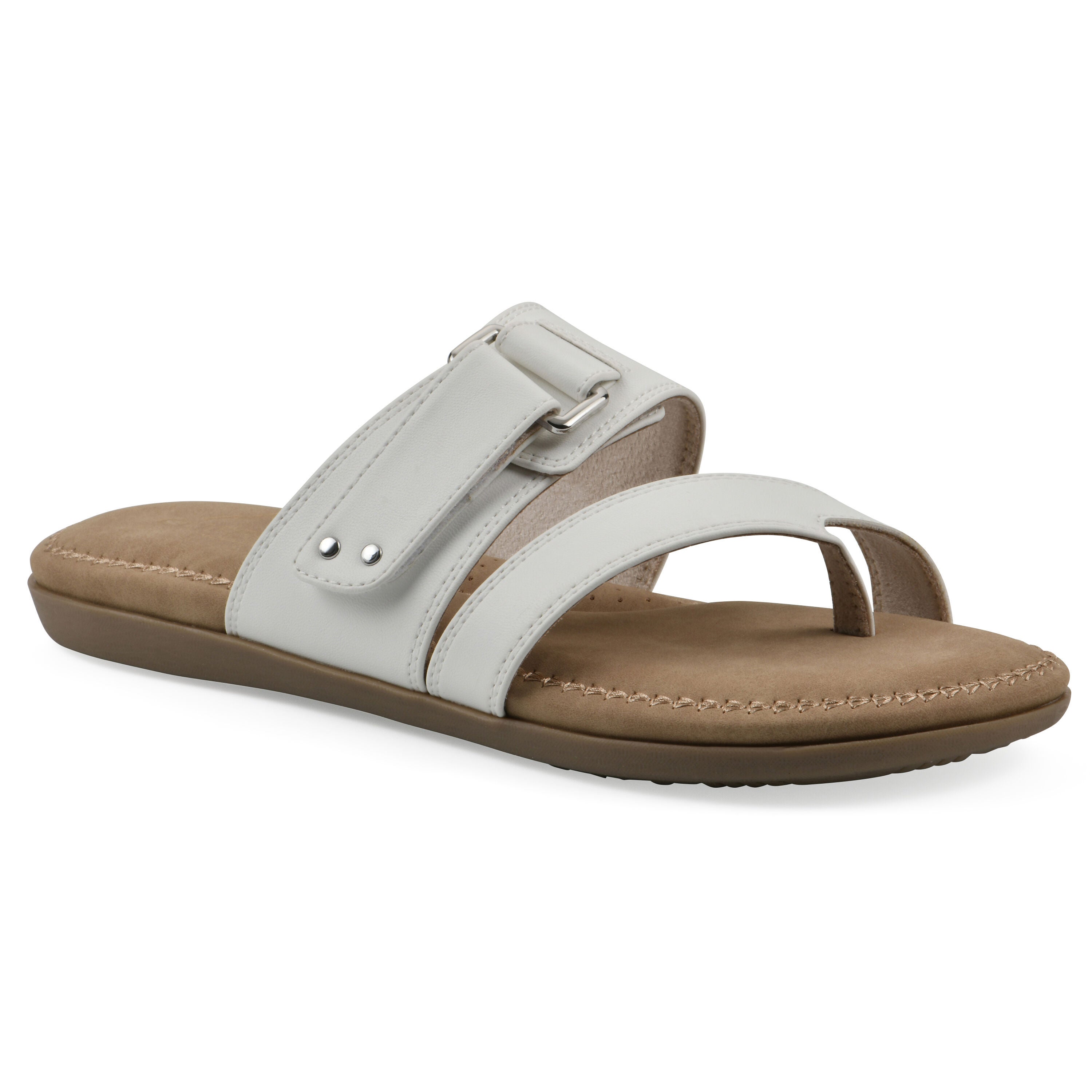 Fancify Slide Sandal, WHITE SMOOTH, hi-res image number 0