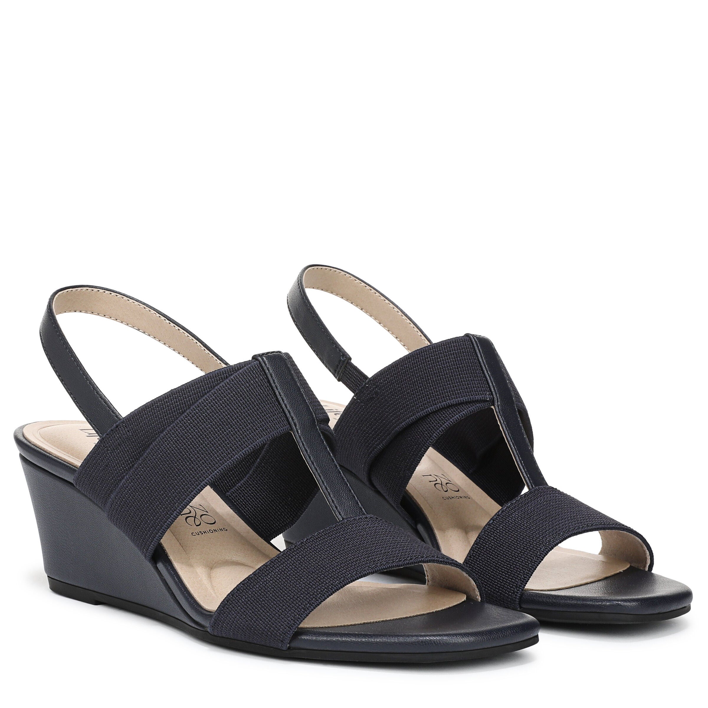 Sweet Slingback Wedge Sandal, LUX NAVY, alternate image number 2