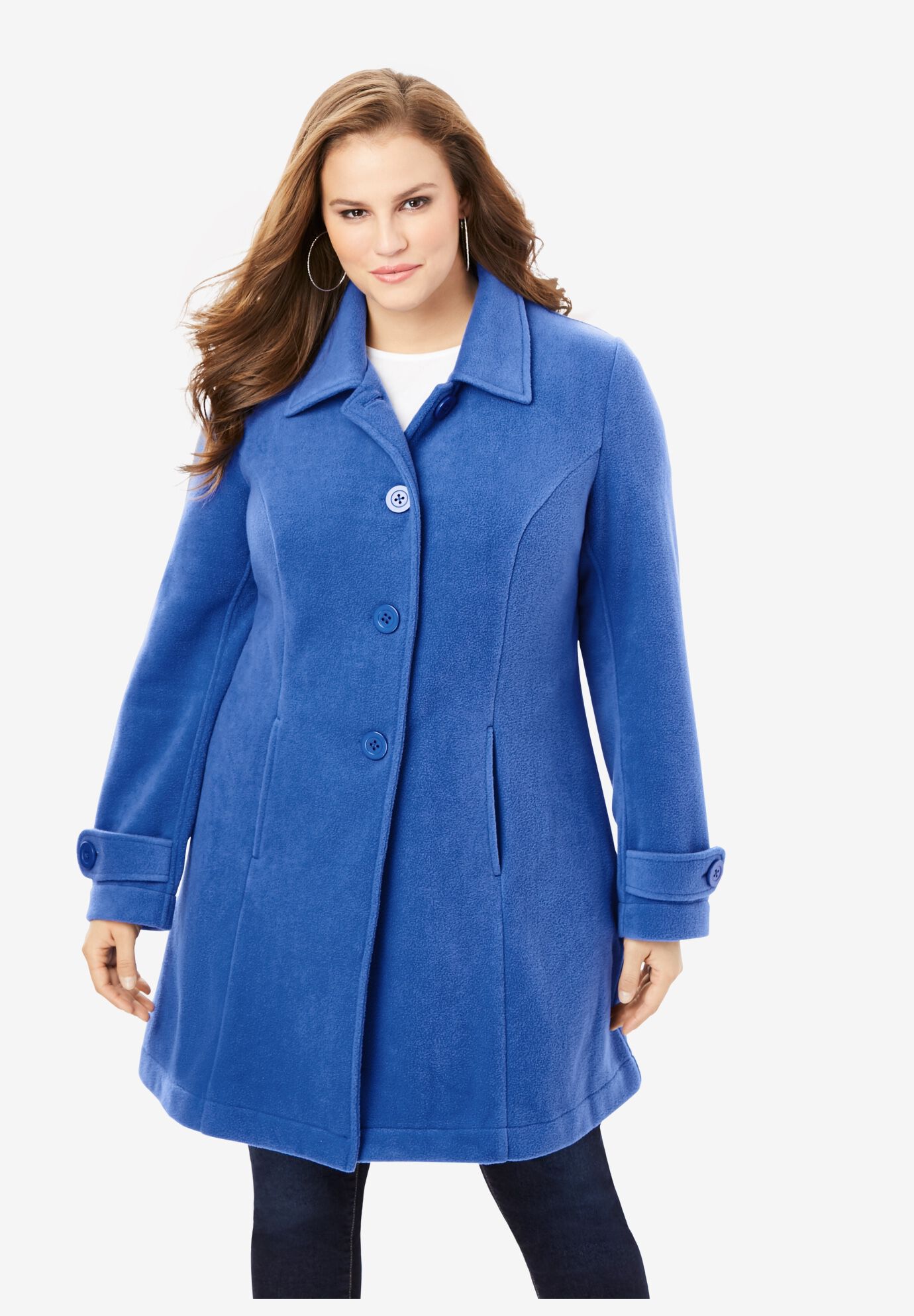 plus size boucle coat