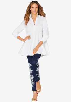Poplin Fit-And-Flare Tunic