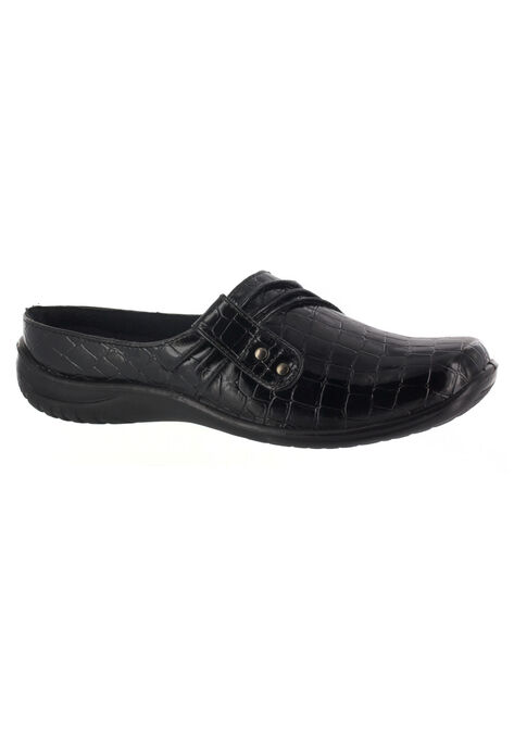 Holly Slide by Easy Street®, BLACK PATENT CROCO, hi-res image number null