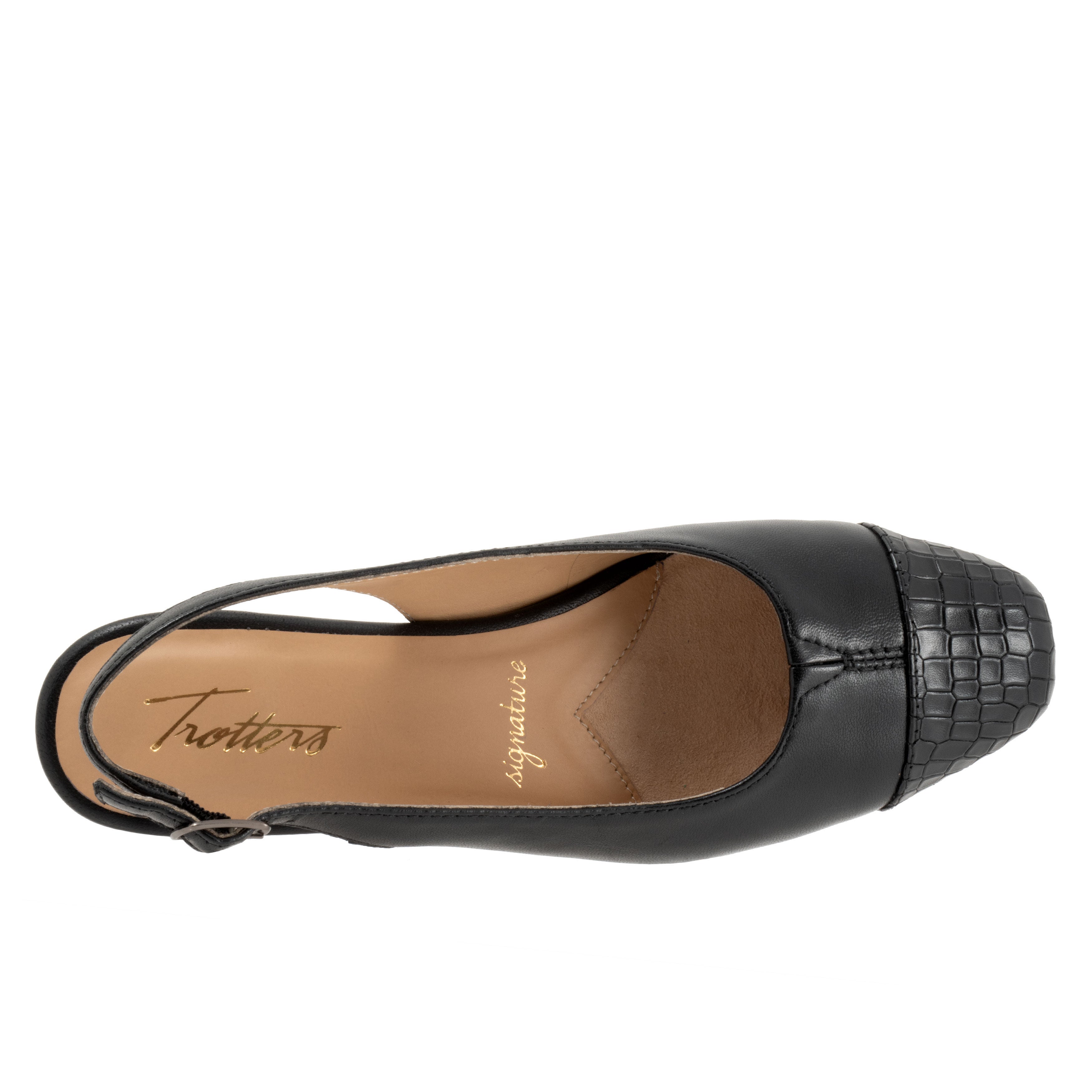 Dea Wedge Pump, BLACK CROCO, alternate image number 3