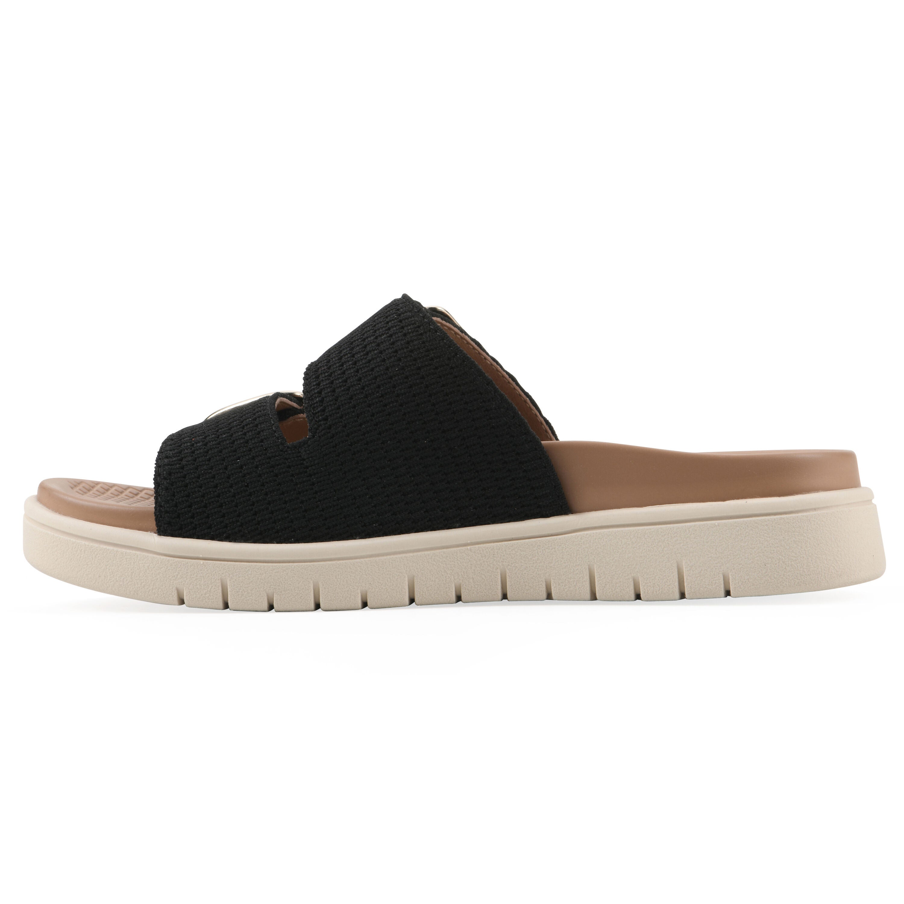 Nanny FOM Recovery Slide Sandal, BLACK FABRIC, alternate image number 3