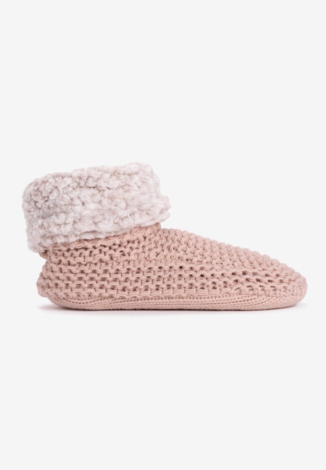 Sherpa Cuff Slipper Bootie, , alternate image number null