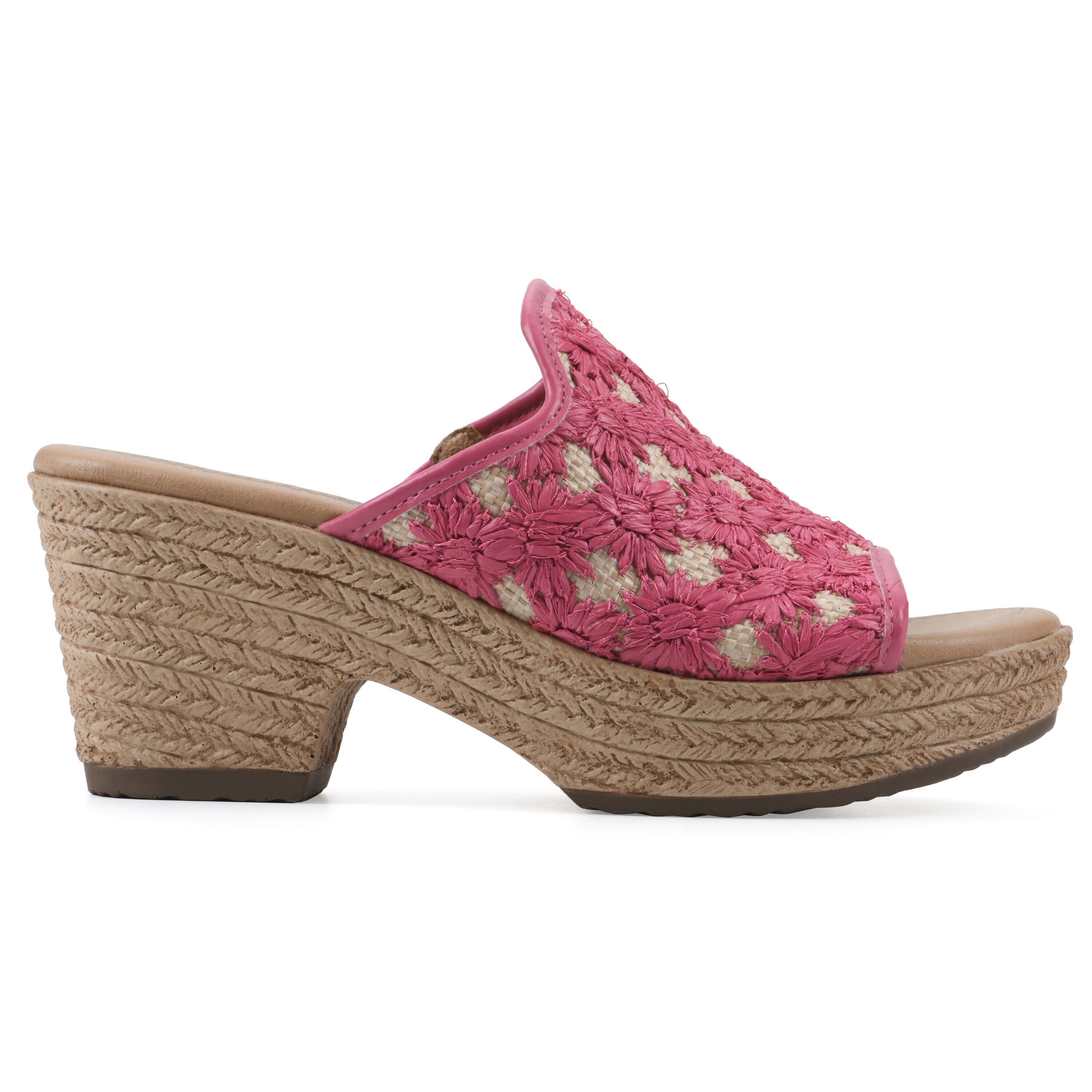 Bizzie Wedge Sandal, MAGENTA FABRIC, alternate image number 2
