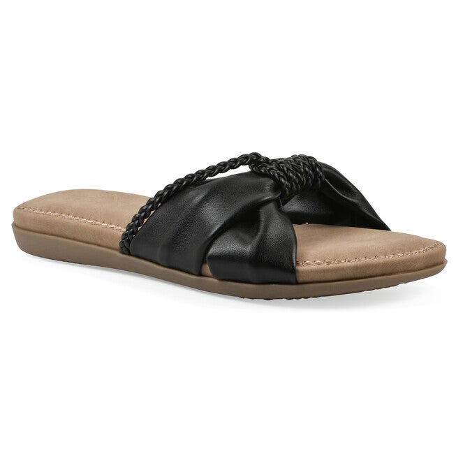 Fasha Slide Sandal, BLACK SMOOTH, hi-res image number 0