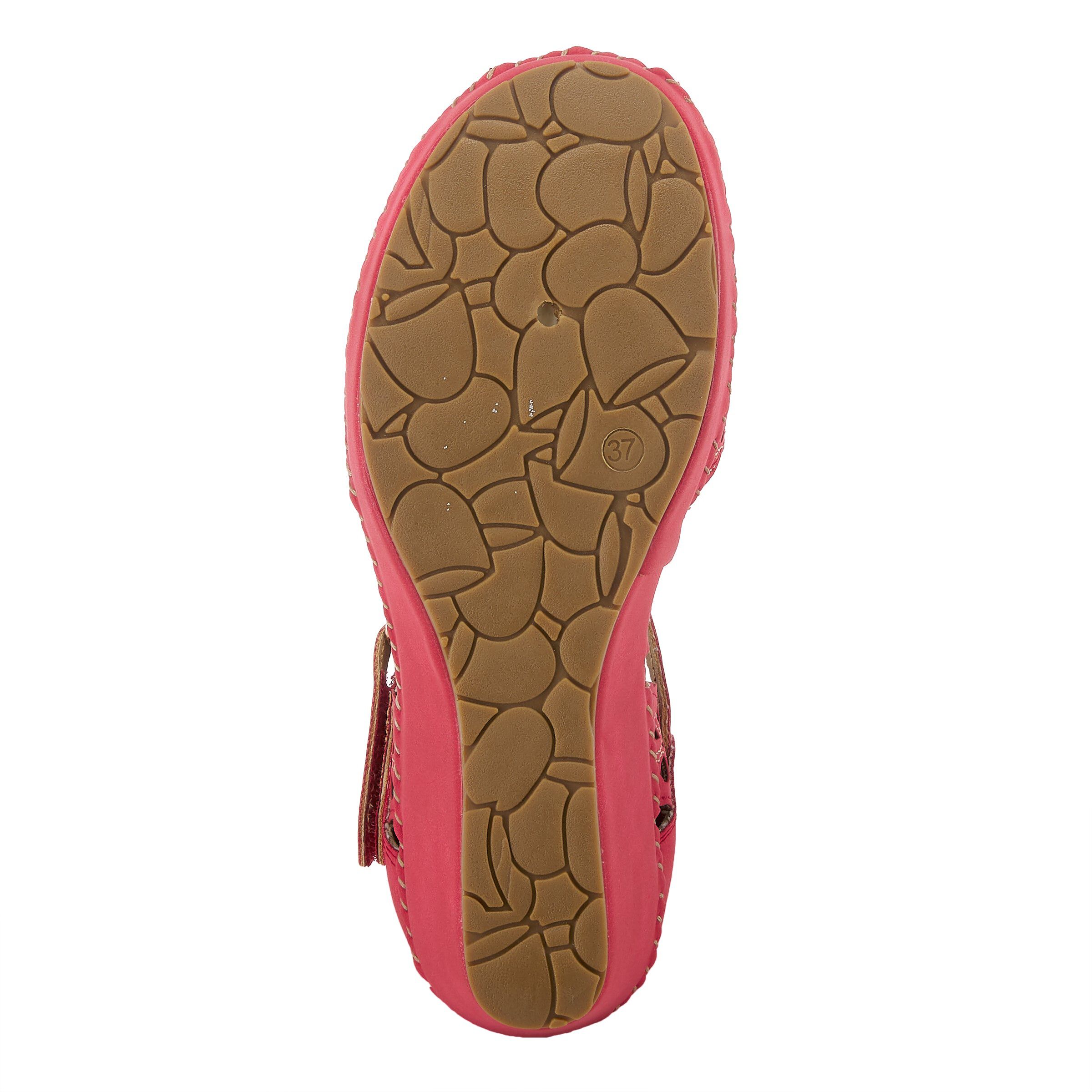 Gennina Closed Back Wedge Sandal, DARK RED, alternate image number 5