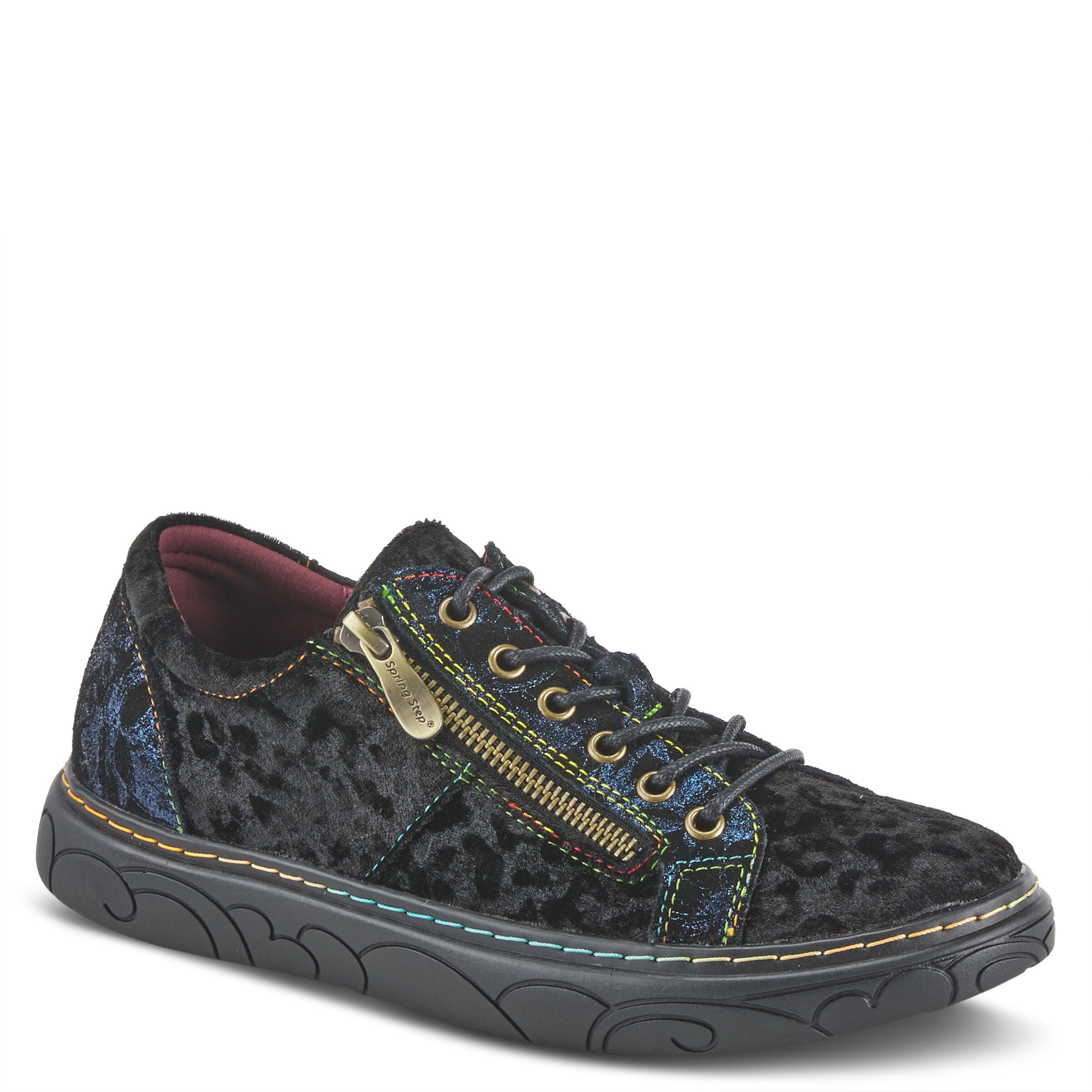 Danli-Cheeta Sneaker, NAVY MULTI, alternate image number 7