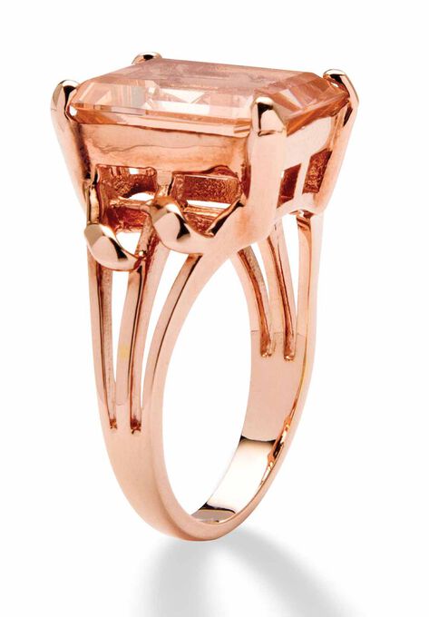 Rose Gold-Plated & Sterling Silver Cocktail Ring, , on-hover image number null