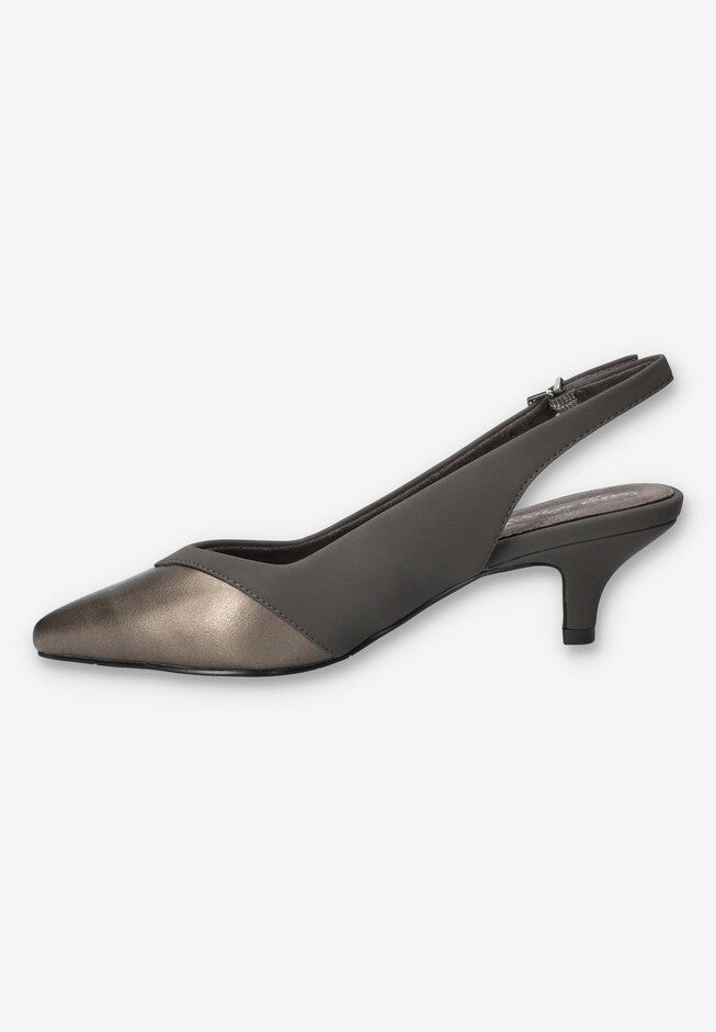 Vivid Slingback Pump, PEWTER LAMY, alternate image number 4