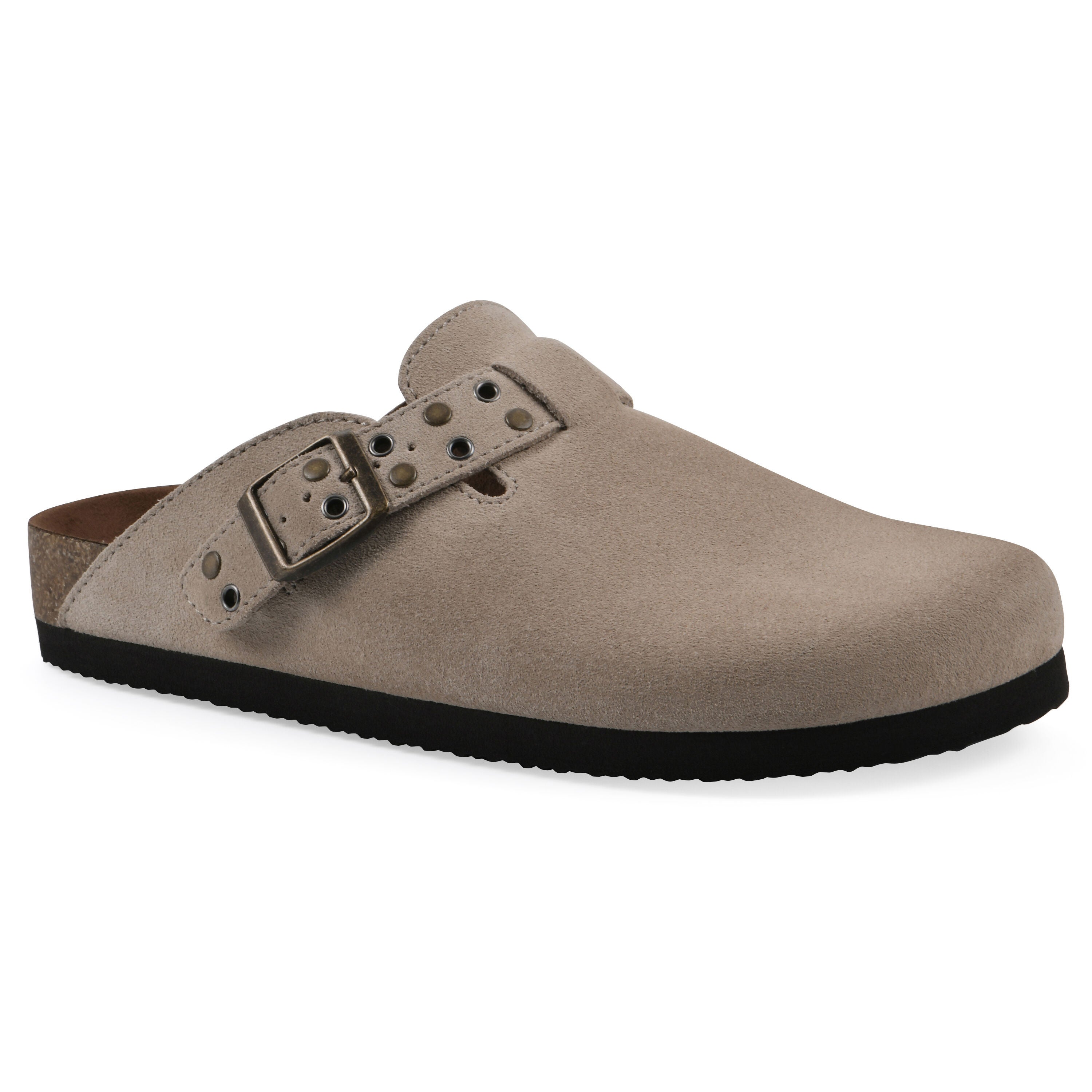 Benben Footbeds Clog, SANDAL WOOD SUEDE, hi-res image number 0