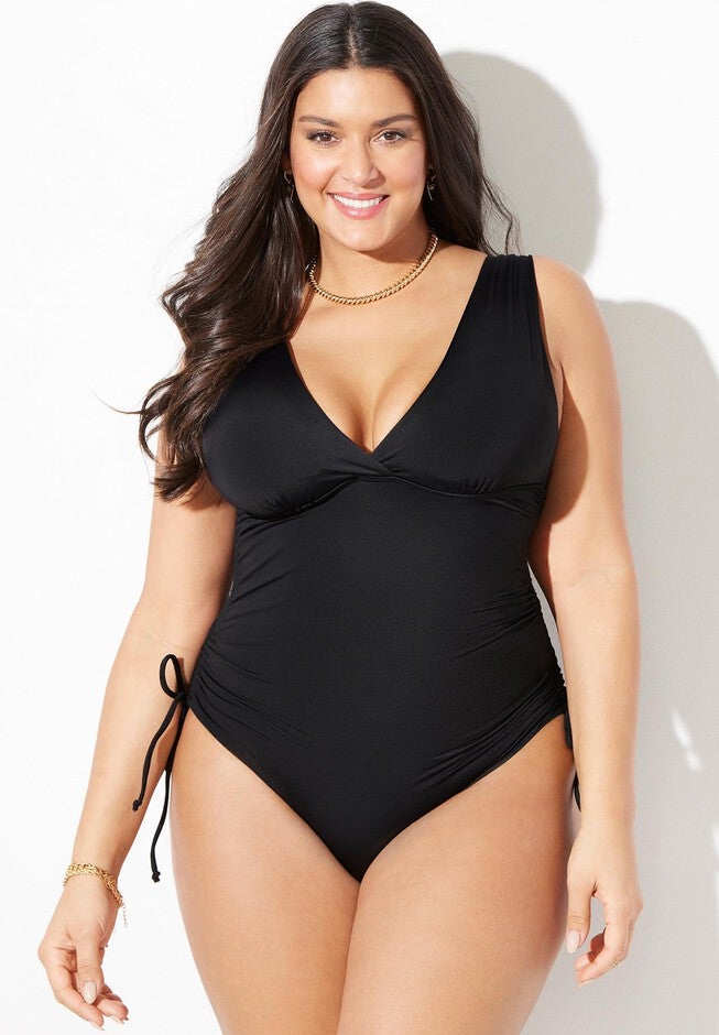 Adjustable V-Neck One Piece, , alternate image number null