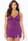 Side Slit V-Neck Swimdress, SPICE, hi-res image number null