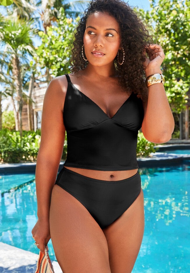 Essential Cropped Hipster Tankini Set, , hi-res image number null