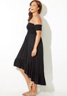 Lauren Smocked Off the Shoulder High Low Dress, , alternate image number null