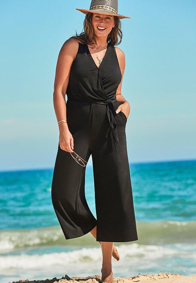 Ava Racerback Jumpsuit, BLACK, hi-res image number null