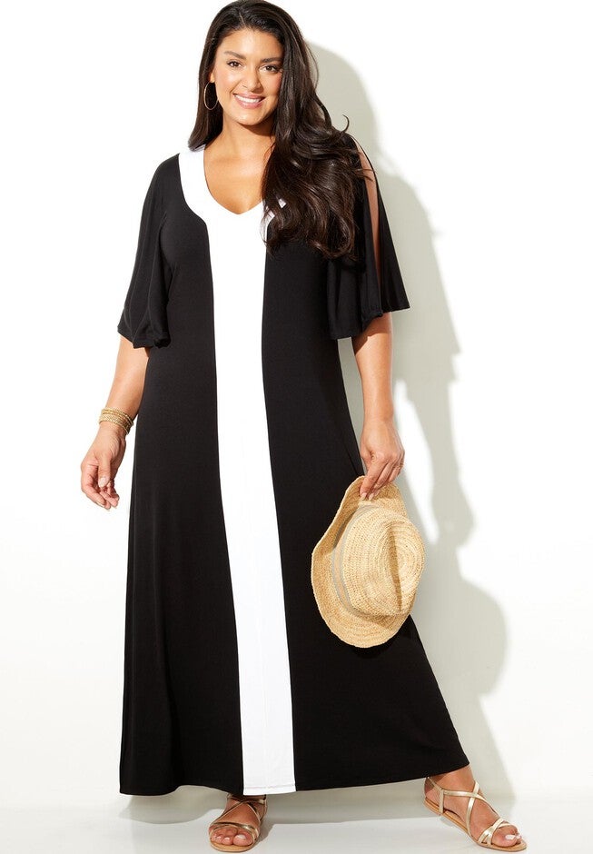 Charly V-Neck Maxi Dress, , alternate image number 2