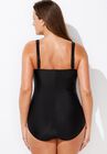 Ruched Twist Front One Piece Swimsuit, , on-hover image number 1