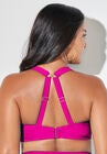 Bra Sized Drape Front Underwire Bikini Top, , on-hover image number null