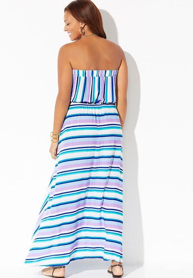 Riley Bandeau Cover Up Dress, , on-hover image number 1