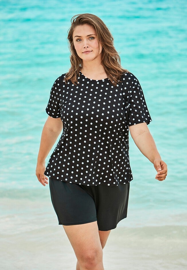 The Swim Tee, BLACK DOTS, hi-res image number null