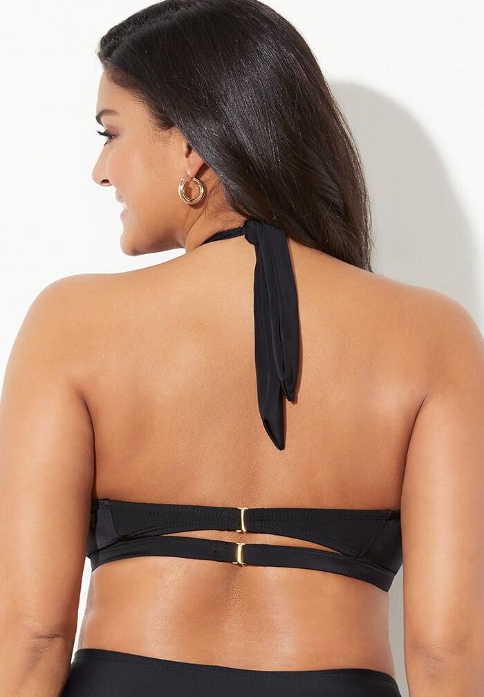 Diva Halter Bikini Top, JET BLACK, on-hover image number 1