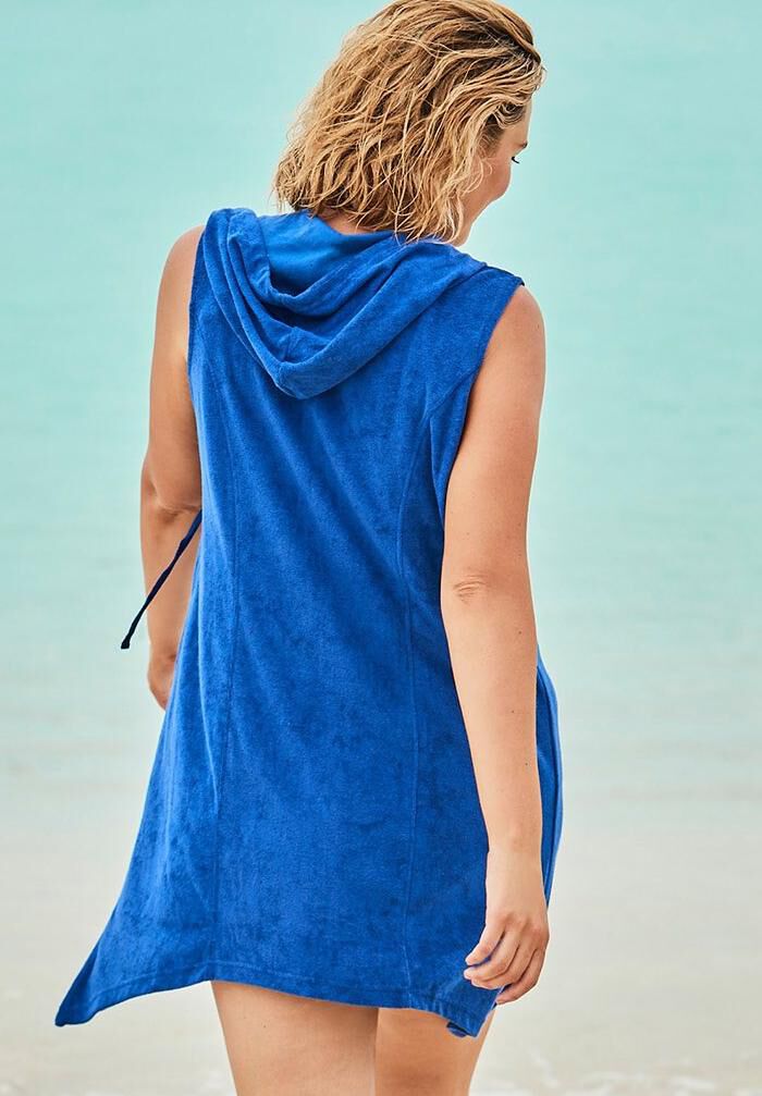 sleeveless terry cover up