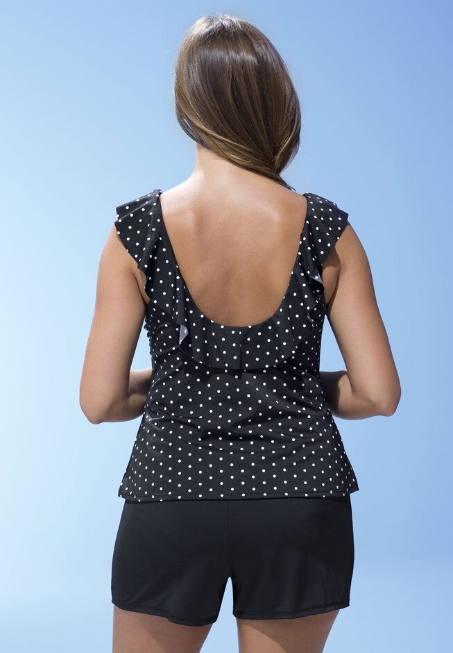 Ruffle Tankini Top, , on-hover image number 1