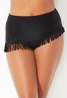 Fringe Sarong Skirt, BLACK, hi-res image number null