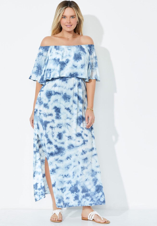 Portia Bandeau Cover Up Maxi Dress, , alternate image number null