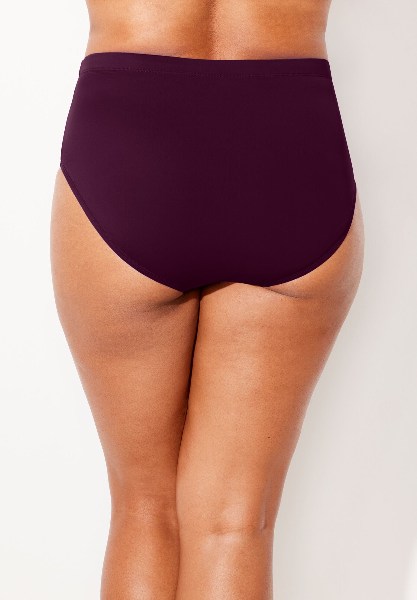 Underwire Shirred Ring Bandeau Tankini Set With Full Coverage Swim Brief, , on-hover image number null