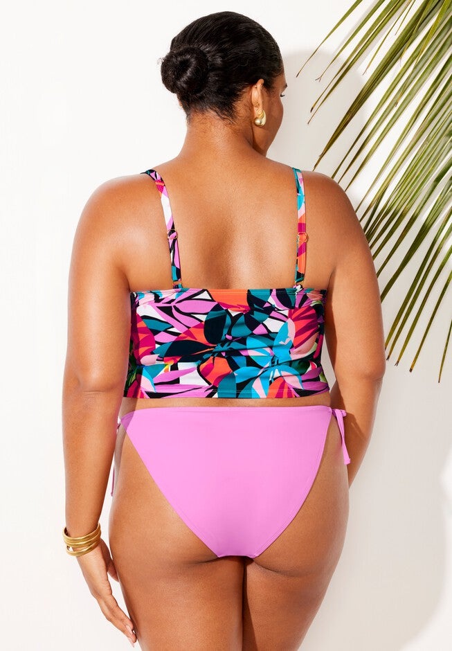 Essential Cropped String Tankini Set, , on-hover image number null