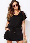 Emmie Crochet Cover Up Tunic, BLACK, hi-res image number 0