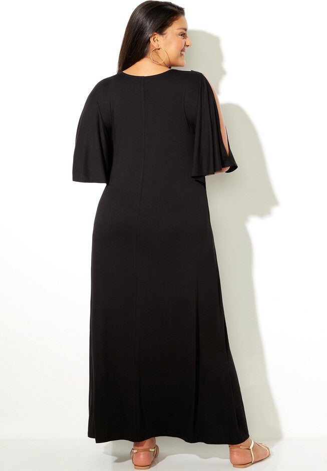 Charly V-Neck Maxi Dress, , alternate image number 5