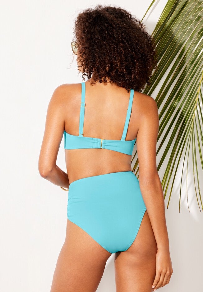 Essentials Bandeau Shirred Brief Bikini Set, , alternate image number null