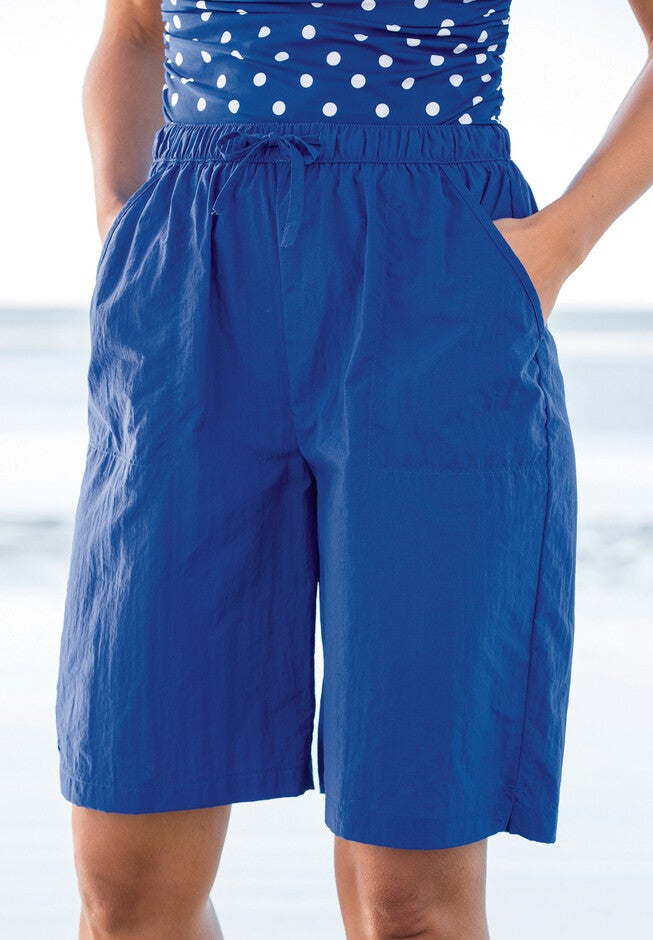 Taslon® Swim Board Shorts with Built-In Brief, , alternate image number 3