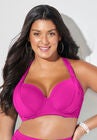 Bra Sized Drape Front Underwire Bikini Top, , alternate image number null