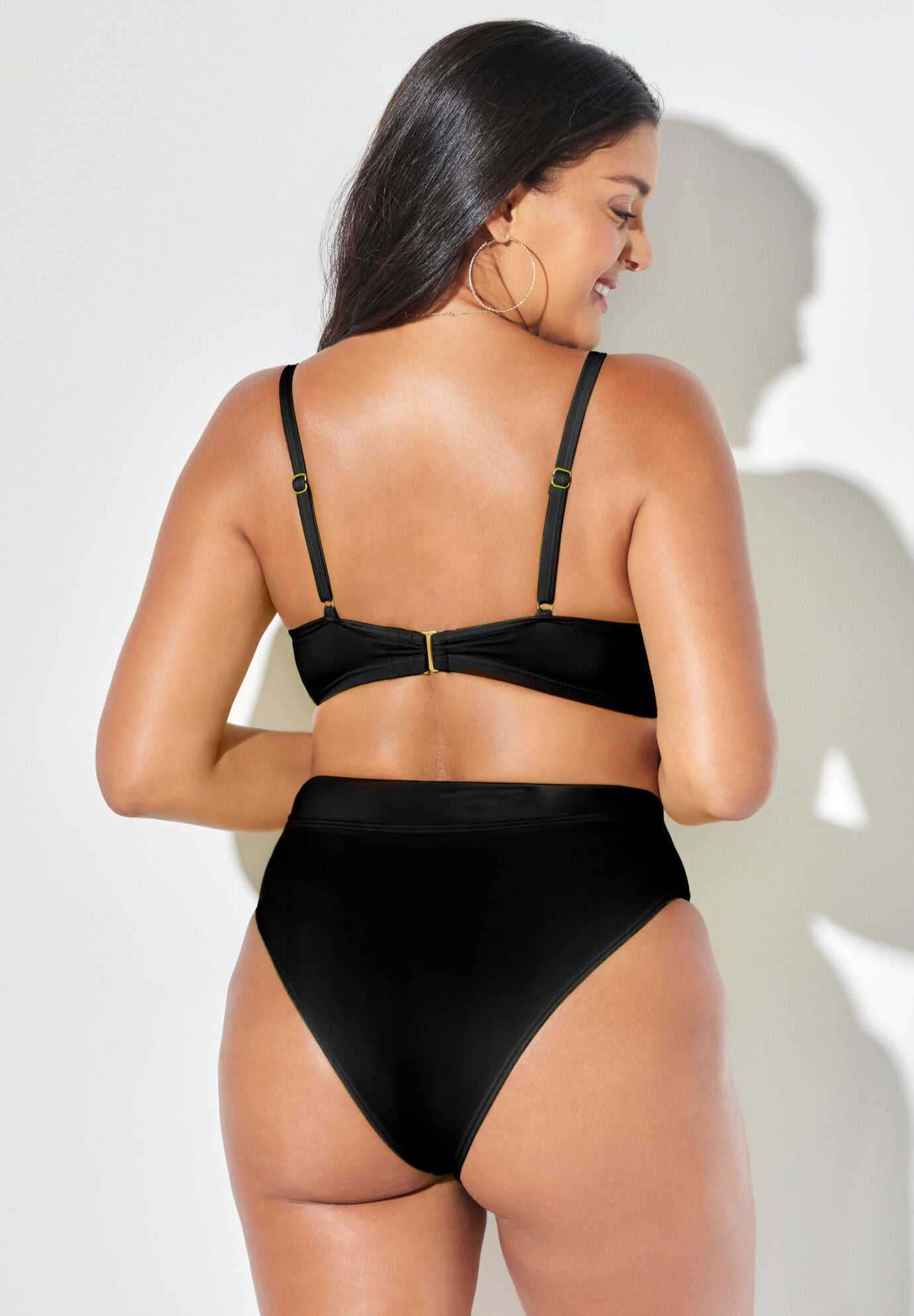 Mentor Tie Front High Waist Bikini Set, , on-hover image number 1
