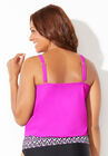 Loop Strap Blouson Tankini Top, , on-hover image number null