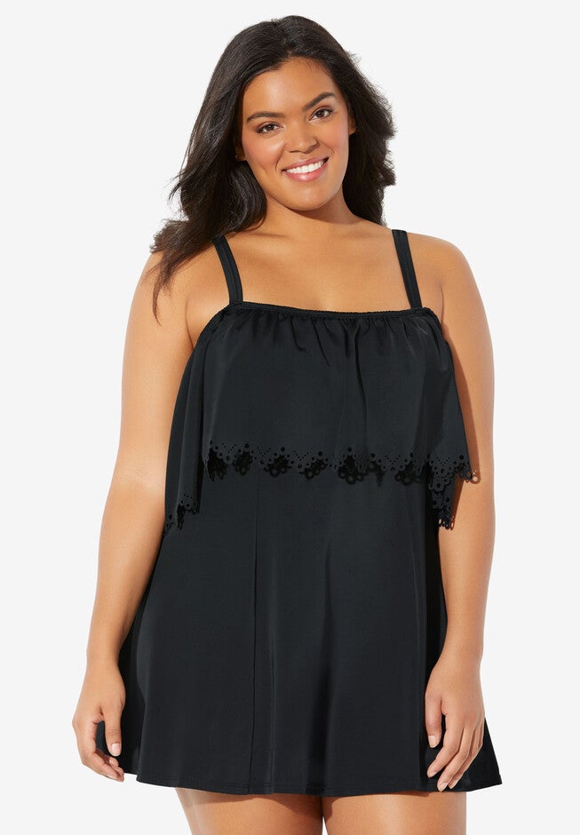 Off-The-Shoulder Swimdress by Fit 4 U®, , alternate image number 2