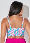 Bra Sized Tie Front Longline Underwire Bikini Top, , on-hover image number null