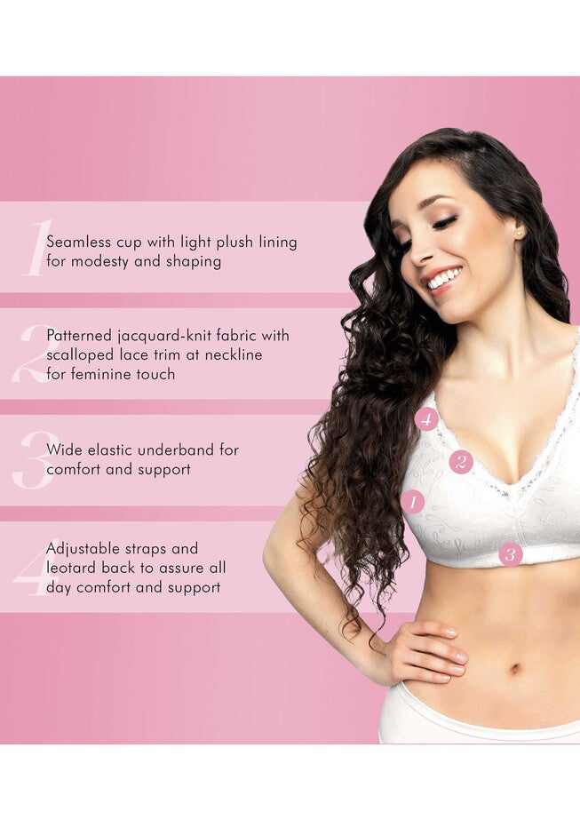 Fully® Comfort Lining Jacquard Lace Bra, , alternate image number null