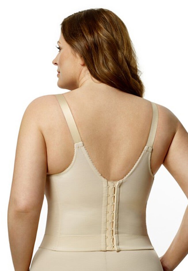 Embroidered Soft-Cup Longline Bra, , on-hover image number null