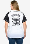 Mickey Mouse 28 Baseball Jersey Shirt White Button Down, , alternate image number null