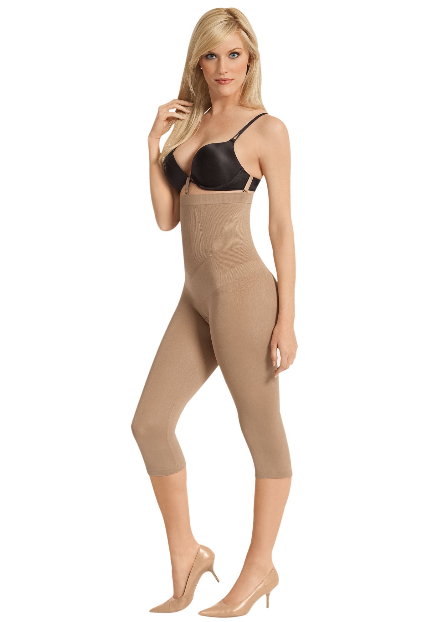 Julie France by Euroskins Capri Legging High Waist Shaper Girdle, NUDE, hi-res image number 0