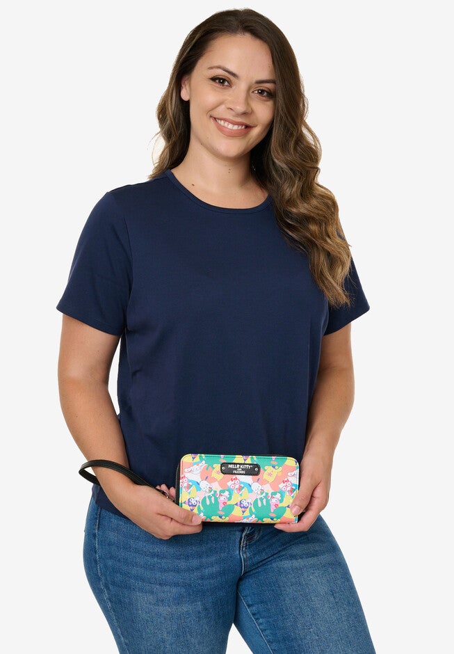 Hello Kitty Sanrio Characters Zip Around Wallet All-Over Print Wristlet, , alternate image number 2