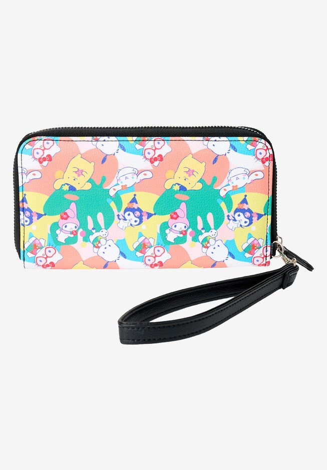 Hello Kitty Sanrio Characters Zip Around Wallet All-Over Print Wristlet, , on-hover image number 1