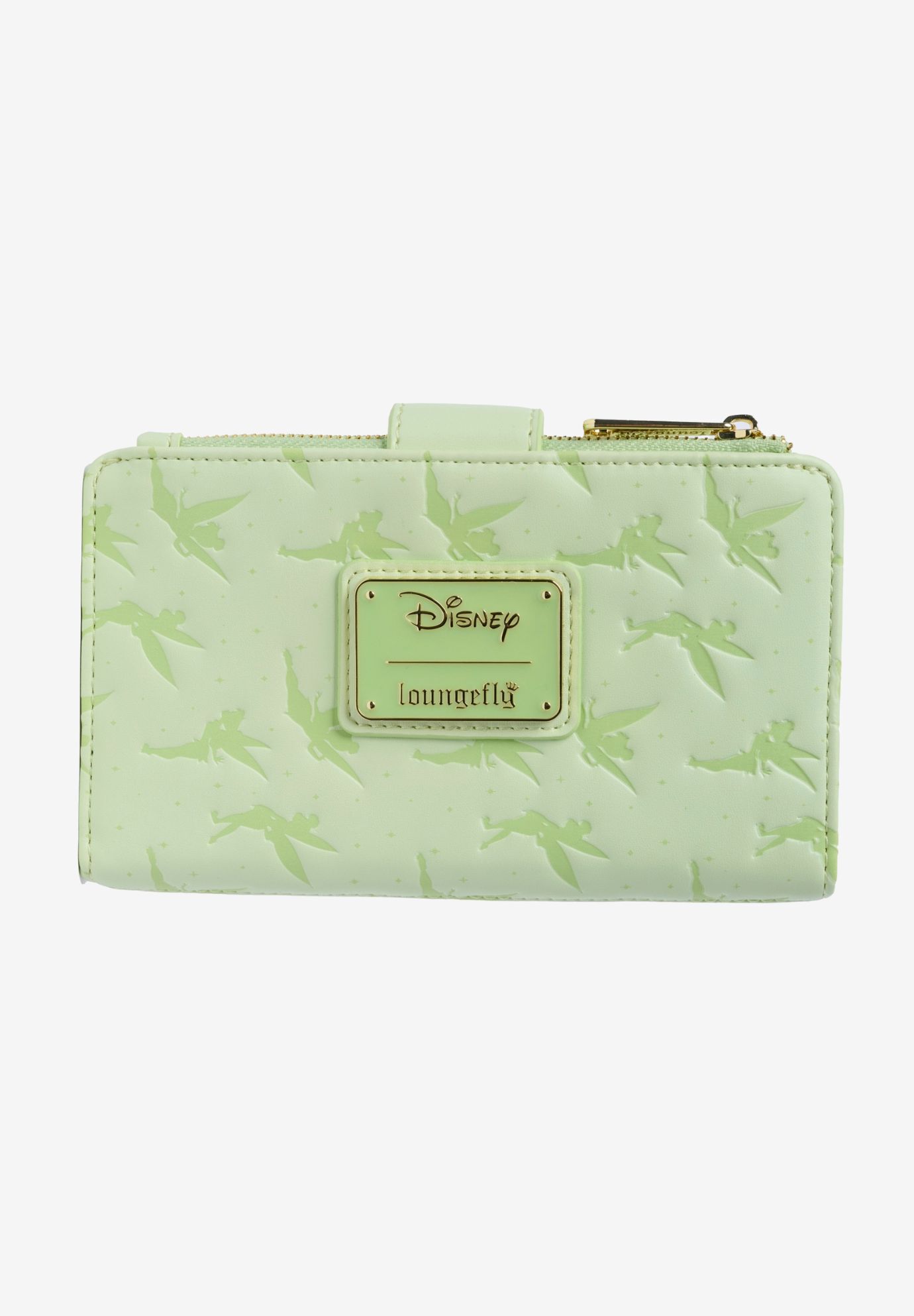 Loungefly x Disney Tinker Bell Snap Wallet Peter Pan Green Debossed, GREEN, on-hover image number 1